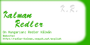 kalman redler business card